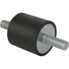 Kipp Byggetilbehør Kipp KIPP GUMMIPUFFER TYP A AUSSENGEWINDE M08X23, D=30, H=20, STAHL, KOMP:ELAST. NATURKAUTSCHUK SHORE 55A, SCHWARZ