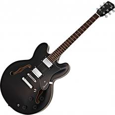 Hartwood Hartwood Revival Semi Acoustic Guitar, Jet Black