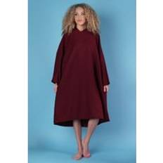 Brentfords Adult Poncho Oversized Hooded Beach Bath Red