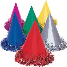 Monivärinen Juhlahatut Unique Party Assorted Hats With Foil Trim Pack Of 6 ASRTD Multicoloured