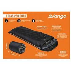 Vango Camping & Outdoor Vango Atlas 250 Quad Black Sleeping Bag