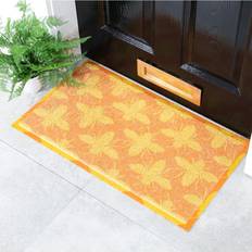 Orange Entrance Mats Artsy Doormats Bee Pattern X Orange