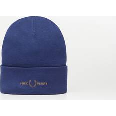 Fred Perry Mützen Fred Perry Graphic Navy/Dark Caramel Beanie Blau