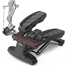 Steppers on sale Proiron Steppers for Exercise, Mini Stepper Machine with Display, Step Exercise Machine with Resistance Bands for Home Workout, Up Down Stair Climber for Leg Arm Full Body Cardio Trainer White Black