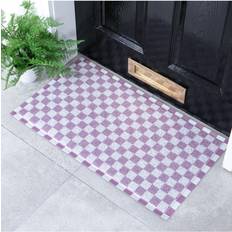 Checkered Entrance Mats Artsy Doormats Check Purple cm