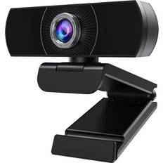 CHRONUS BOUTIQUE Webcam 1080p HD 60fps with Microphone, Software Webcam Laptop Desktop Mac USB, Pro Streaming Web CameraBlack