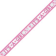 Festartikler Amscan Lyserødt Foliebanner It's a Girl