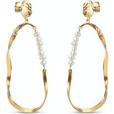 Smycken ENAMEL Copenhagen Aloma Pearl Earrings Förgyllt-Silver Sterling 925