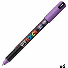 Acquerelli Posca Felt-tip pens PC-1MR Violet 6 Units