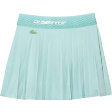 Lacoste Dame Skjørt Lacoste Pleated Skirt Light Green/Yellow