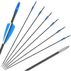 Archery Hcscfish 6/12/24/36PCS/LOT 80cm Fibreglass Arrows Archery Arrows Nocks compound bow Recurve bow Hunting and Target Practice arrows