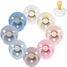 Bibs Rund Colour Napp Sampackning 8 st Stl 1 The Babyshower Collection