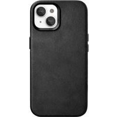 Apple iPhone 15 - Leder/Kunstleder Handyhüllen Woodcessories Bio Leather Case MagSafe iPhone 15 Black