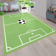 Chambres d'enfant Paco Home Tapis De Jeux Chambre D'Enfant Avec Motif Football Vert 140x200 cm