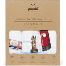 Bamboo Baby Nests & Blankets Panda London 100% Bamboo Baby Muslin Swaddle 3 pack