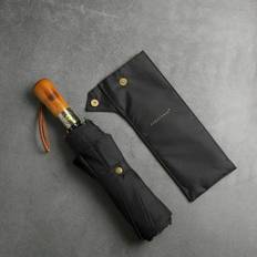 Northix Paraply, Kompakt 115 cm Svart
