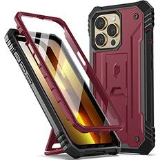 Poetic Poetic Revolution Case for iPhone 13 Pro Heavy Duty Full Body Cover with Kickstand Maroon Red