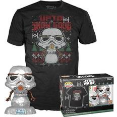 Metall Figurinen Funko Holiday Stormtrooper Metallic Funko Pop! Vinyl Figure #557 and Adult Pop! T-Shirt 2-Pack small