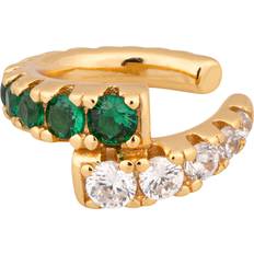 The Earring Shop The Earring Shop Elisa Cuff Emerald/white Dam Earcuffs ONE