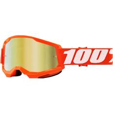 Donna Occhiali da sole saldi 100% Strata 2 Goggle Orange - Mirror Gold