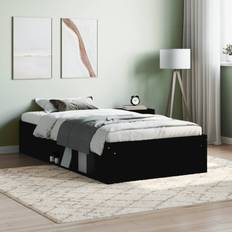 Patas de cama vidaXL Estructura De Cama Negra 90x190 cm - Negro