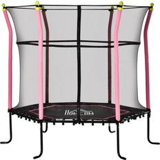 Homcom Kids Trampoline 5ft + Safety Net Pink