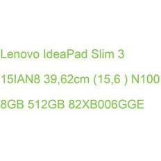 Lenovo 8 GB Notebooks Lenovo ideapad slim 3 15ian8 39,62cm