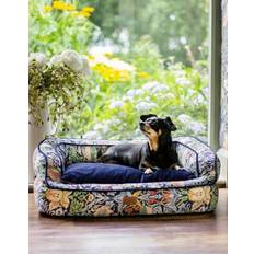 Morris & Co Strawberry Thief Sofa Dog Bed Red