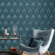 Wallpapers Graham & Brown Botanica Teal Wallpaper 105452 in Blue Green