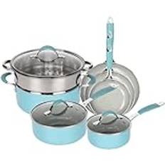 Gr8 Home Blue Stick Cookware Set 10 Parts