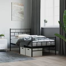 Bedframes uitverkoop vidaXL Bedframe Met Hoofd 75x190 cm Zwart