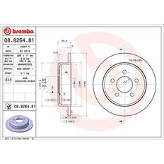 Skivbromsar Bromsfriktion Brembo Bromsskiva 08.8264.81