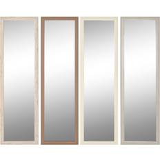 Cristal Miroirs Home ESPRIT Blanc Marron Beige Gris Verre Polystyrène 36 x 2 x 125 cm (4 Unités) Miroir Mural