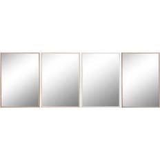 Cristal Miroirs Home ESPRIT Blanc Marron Beige Gris Verre Polystyrène 63,3 x 2,6 x 89,6 cm (4 Unités) Miroir Mural