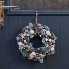 Three Kings 30Cm Frost Pine Wreath