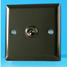 Black Wall Dimmers Varilight 1 Gang 10A Intermediate Dolly Toggle Switch Iridium Black XIT7