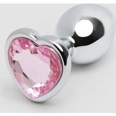 LoveHoney Jewelled Heart Metal Butt Plug 2.5 Inch