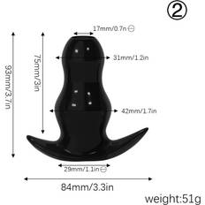 House Of Glass Grey Silicone Anal Expander Medium