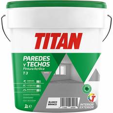 Pitture acriliche saldi Titan Akrylmaling T-3 123000301 Hvid 1 L Akrylmaling