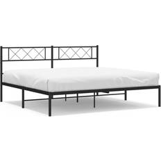 180 cm - Stål Sengerammer vidaXL Med Sengegavl 180x200 cm Metal Sort Sengeramme