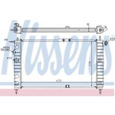 Radiateurs Nissens Radiateur Du Moteur 61651A Aluminium 635 378 34 Sans Joint d'étanchéite Sans Vase D'Expansion