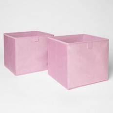 OHS Of 2 Matte Velvet Cube Storage Box