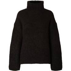 Selected High Neck Pullover - Black