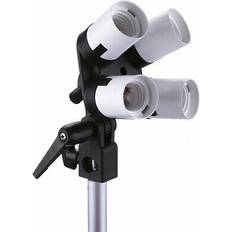 Verlichting en studio apparatuur Falcon Eyes Lamphouder LH-4E27LS 4 x E27 met Tilting Bracket