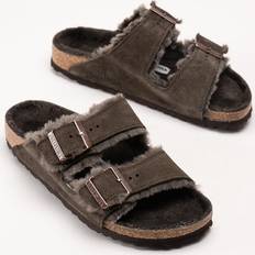 Birkenstock Arizona Shearling Sandals - Marron