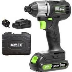 Mylek Cordless Li-ion Impact Drill Driver 20V Brushless Black