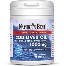 Nature's Best Cod Liver Oil 1000Mg, Pure Omega 3'S 180 pcs