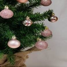 Gold Christmas Tree Ornaments PMS Mini Rose Gold Baubles Blush Christmas Tree Ornament 3pcs