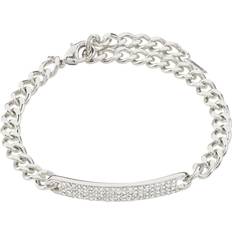 Pilgrim Heat Chain Bracelet - Silver/Transparent