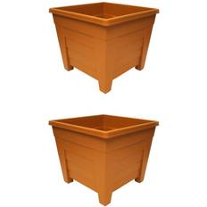 Thumbs Up 2 38cm Square Terracotta Col Grosvenor Patio Planter Pot